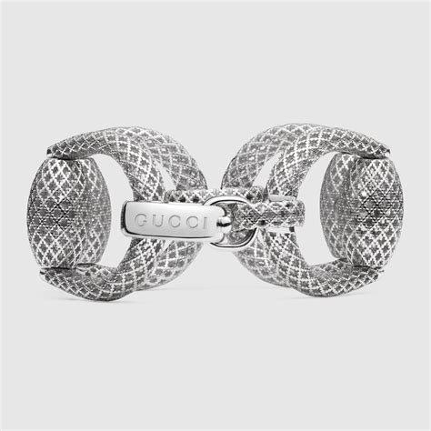 gucci horsebit bracelet silver|Gucci double g silver bracelet.